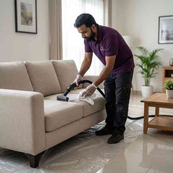 3 Seater Fabric Sofa Cleaning in ahmedabad