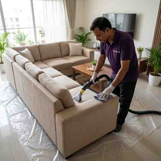 5 Seater Fabric Sofa Cleaning in ahmedabad