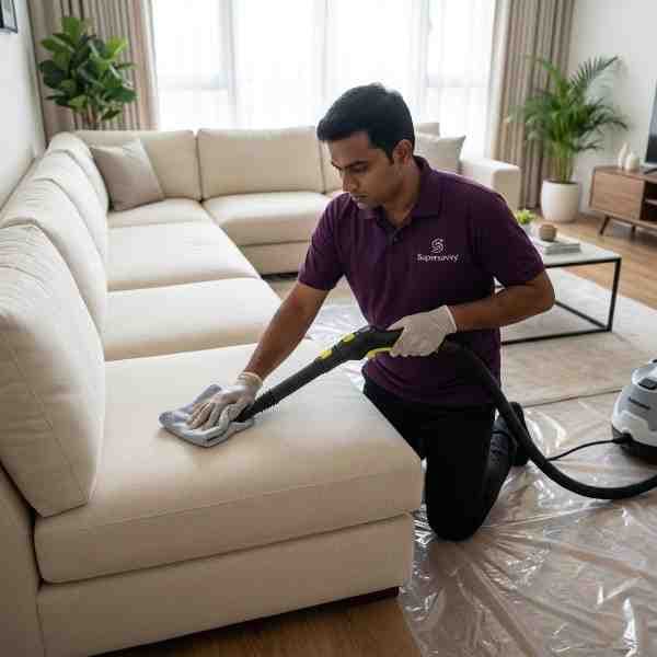 7 Seater Fabric Sofa Cleaning in ahmedabad
