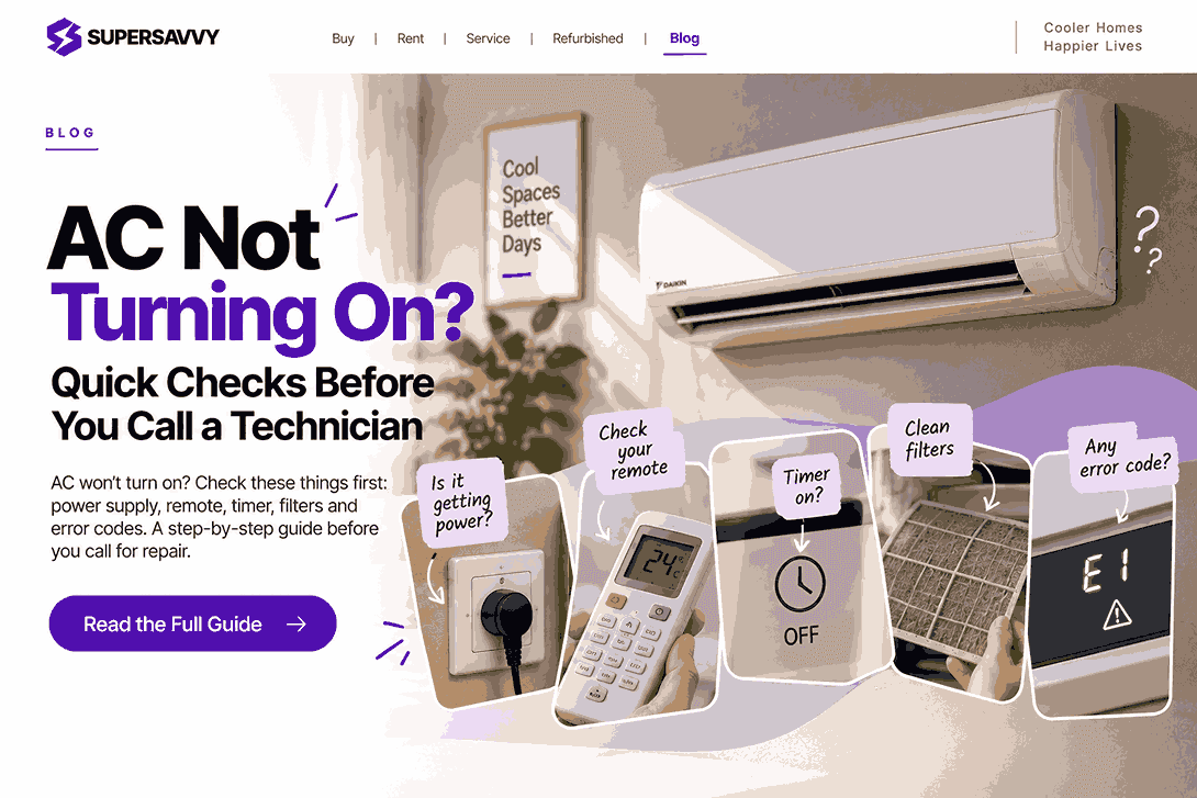AC Not Turning On? Quick Checks Before You Call a Technician